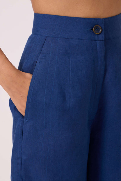 Aldous Blue Linen Pants