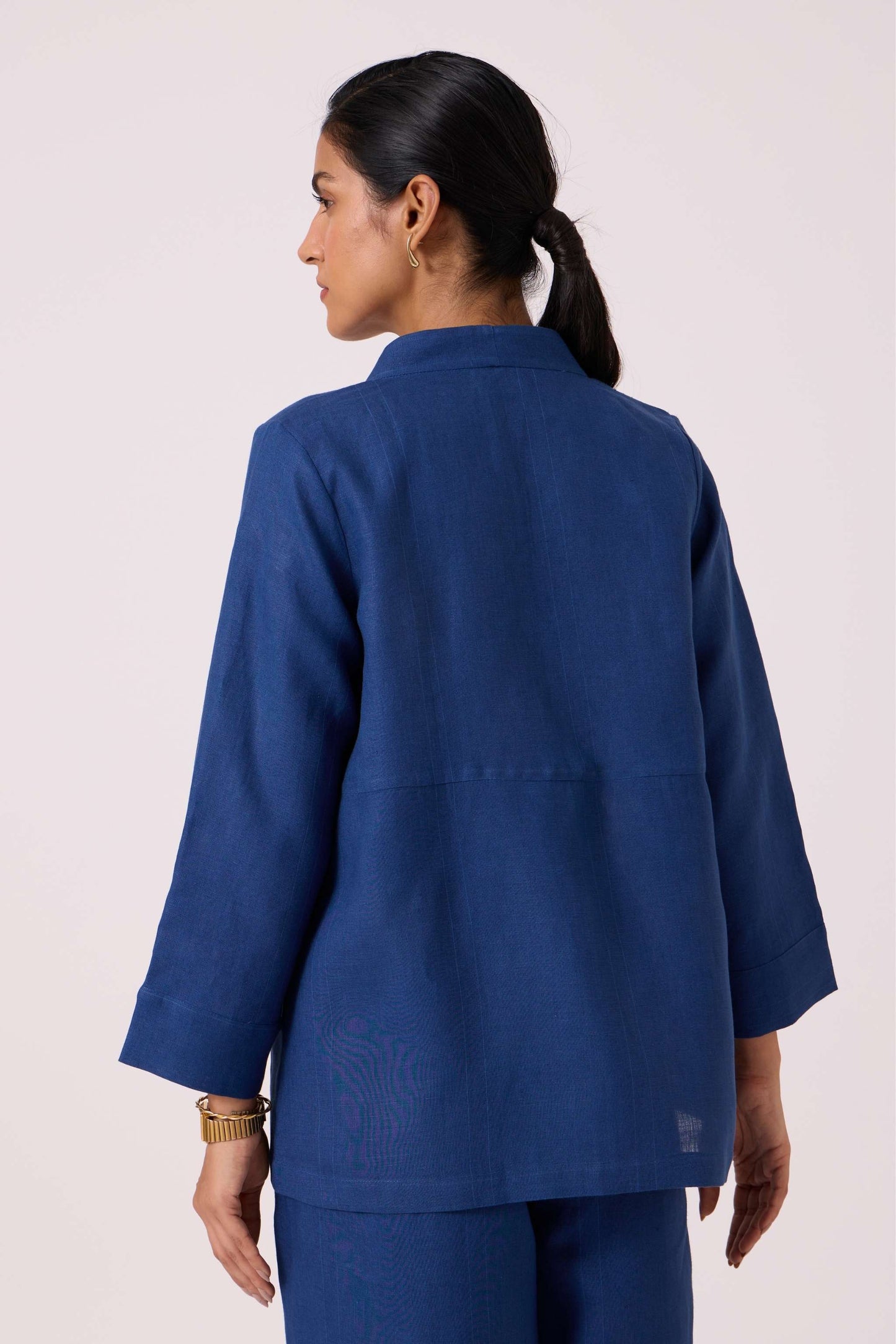Yasnaya Blue Linen Jacket