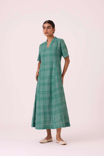 Clover Green Handwoven Dress