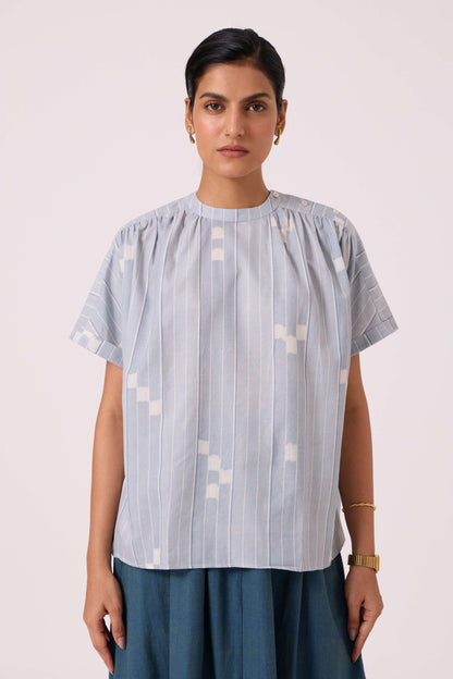 Garcia Blue Ikat Top
