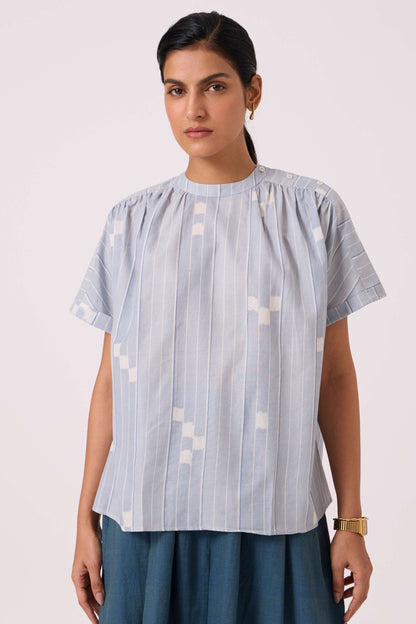 Garcia Blue Ikat Top