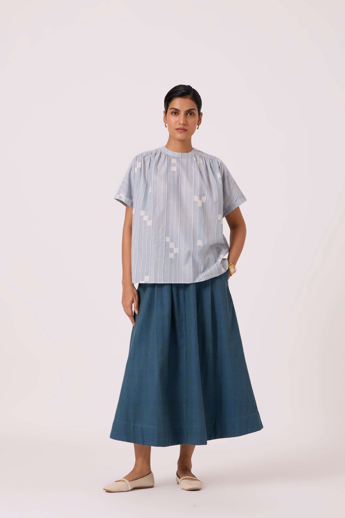 Garcia Blue Ikat Top