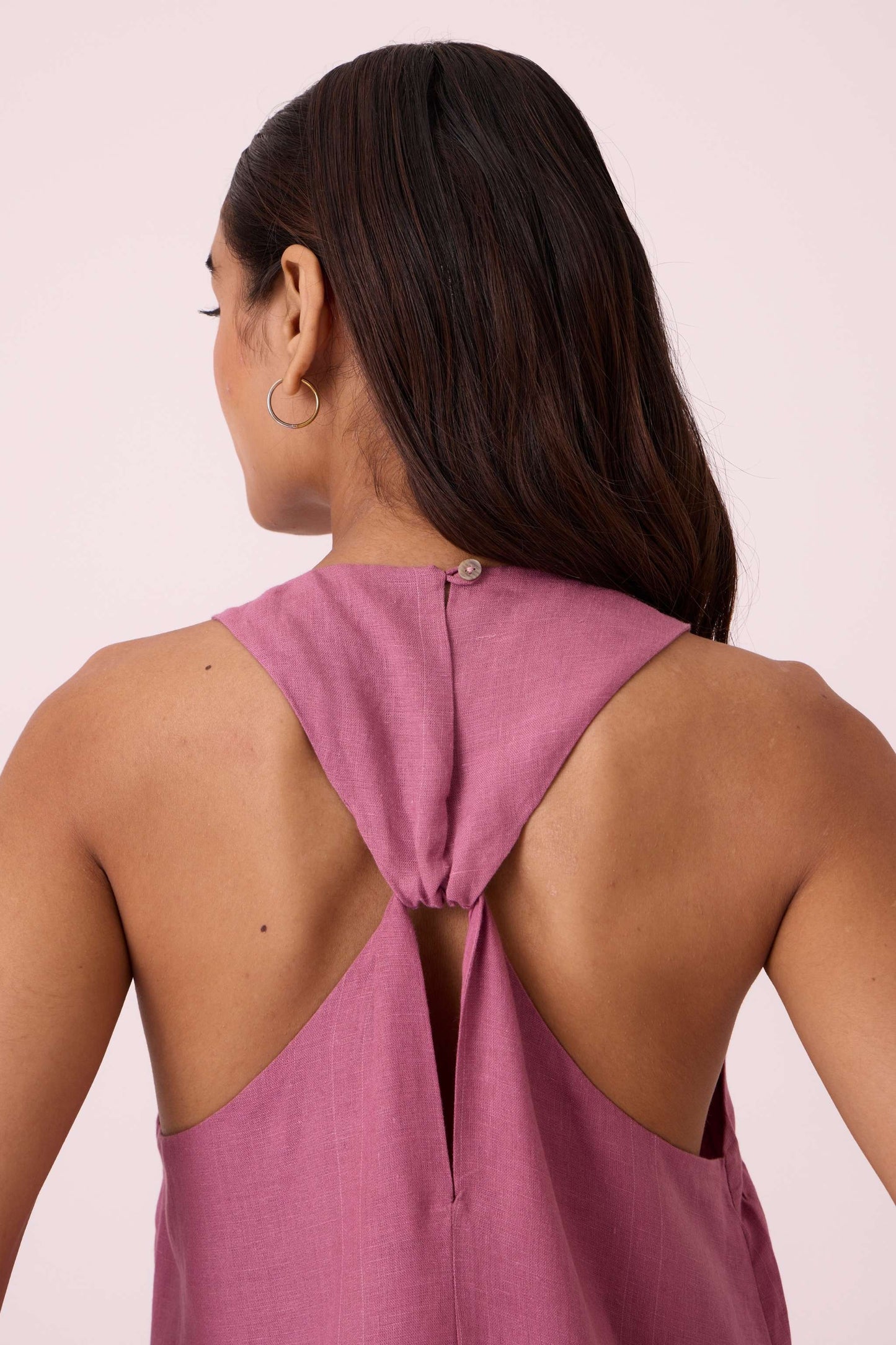 Amaran Lilac Linen Maxi Dress