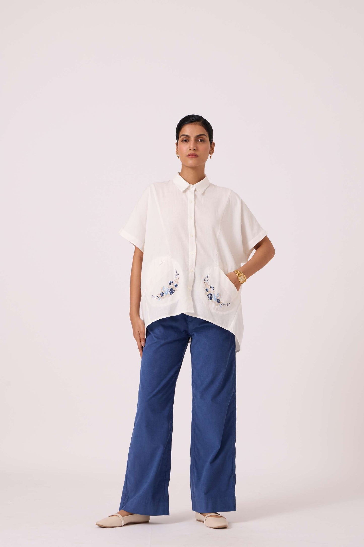 Sibyl Handwoven Embrodiered Shirt