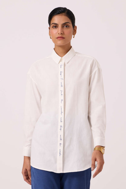 Kerouac Handwoven Embroidered Shirt