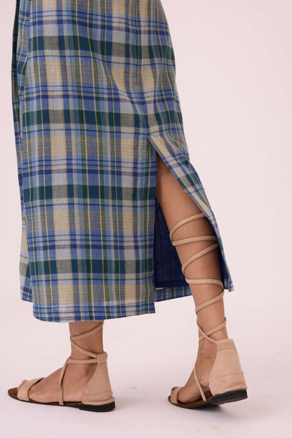 Julia Blue Handwoven Dress