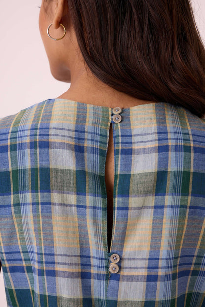 Julia Blue Handwoven Dress