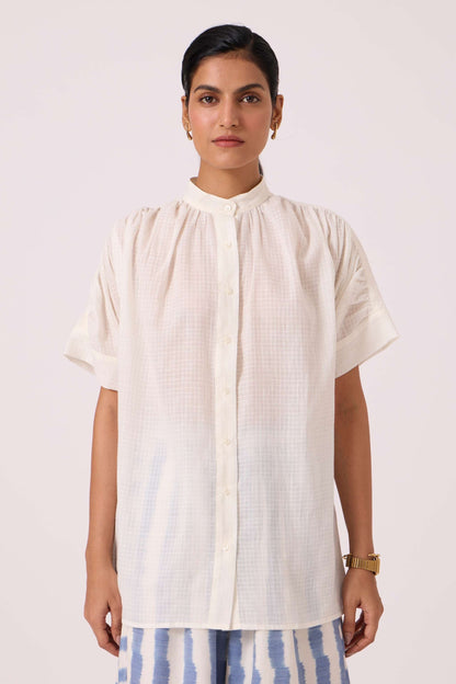 Patt White Handwoven Top