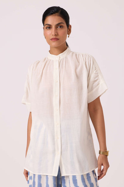 Patt White Handwoven Top