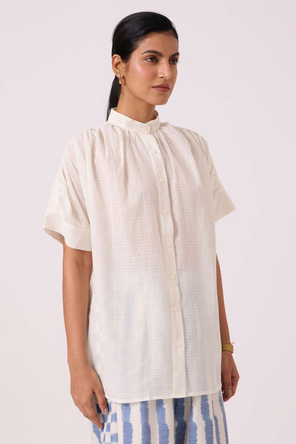 Patt White Handwoven Top