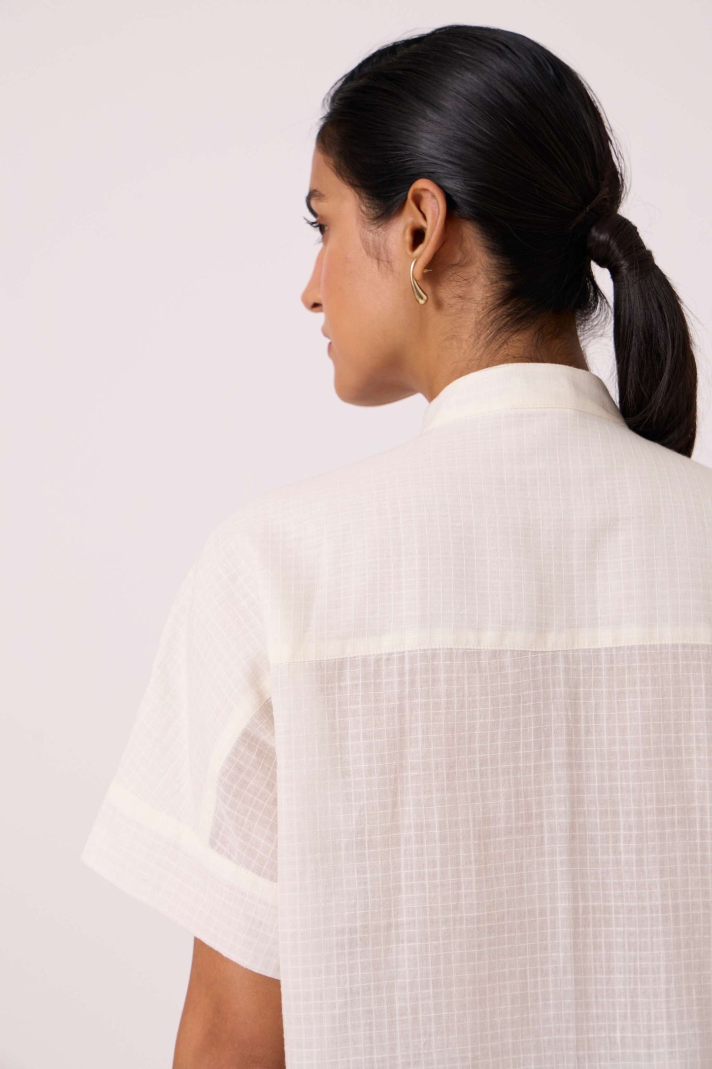 Patt White Handwoven Top