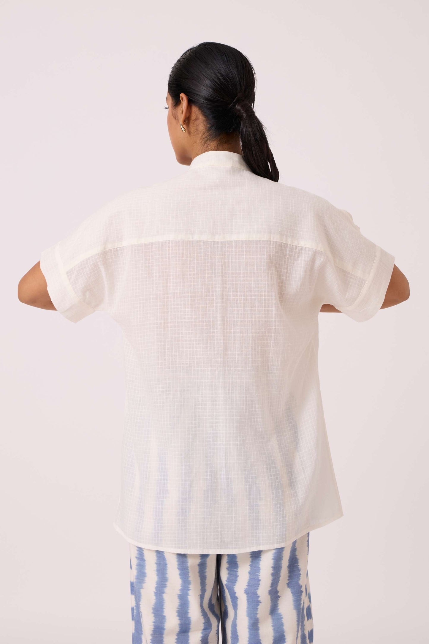 Patt White Handwoven Top