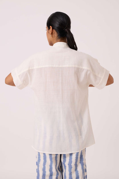 Patt White Handwoven Top