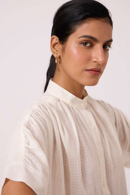 Patt White Handwoven Top