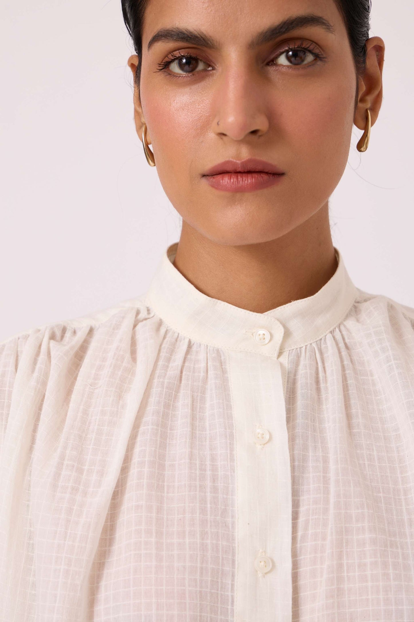 Patt White Handwoven Top