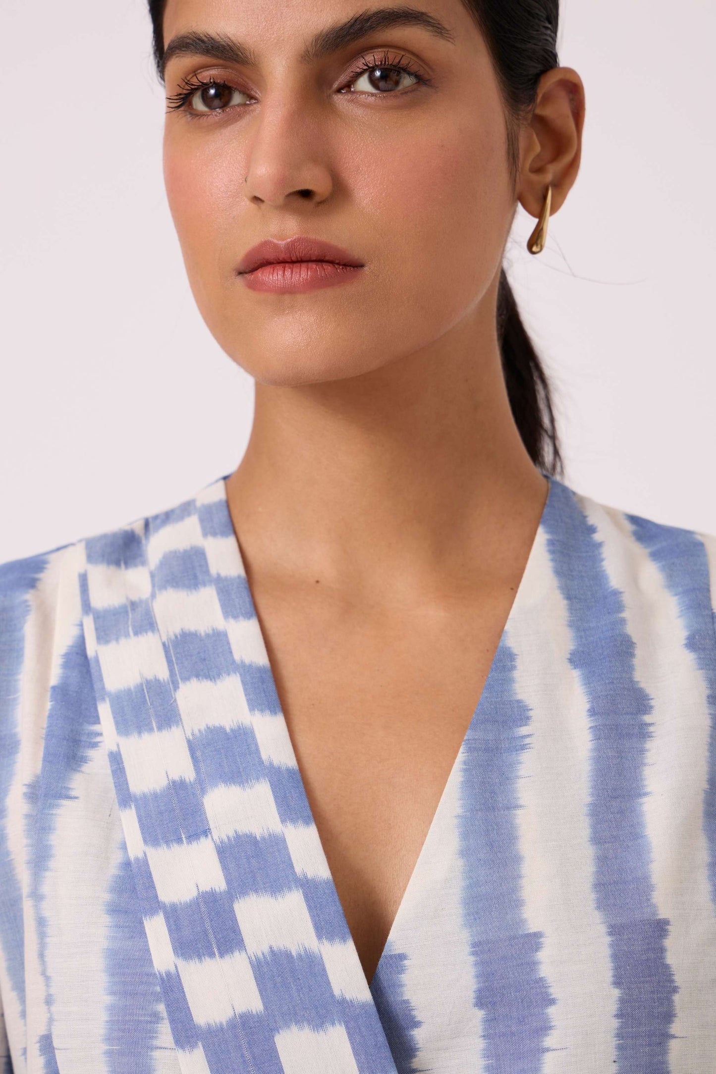 Dimtri Blue Striped Ikat Jacket