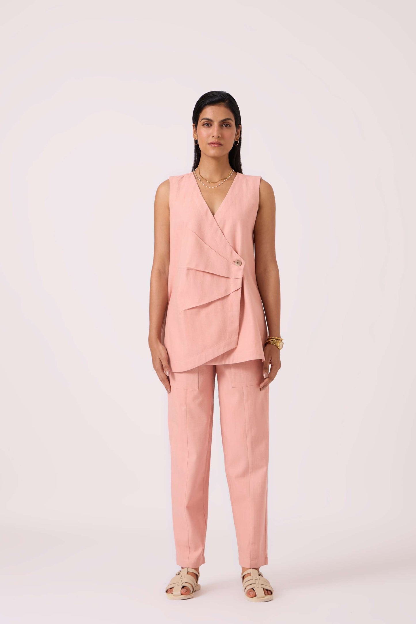 Karenin Pink Handwoven Top