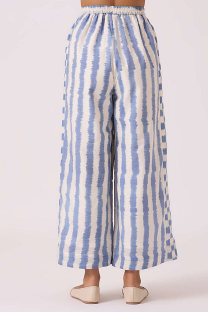 Ivan Blue Striped Ikat Pants