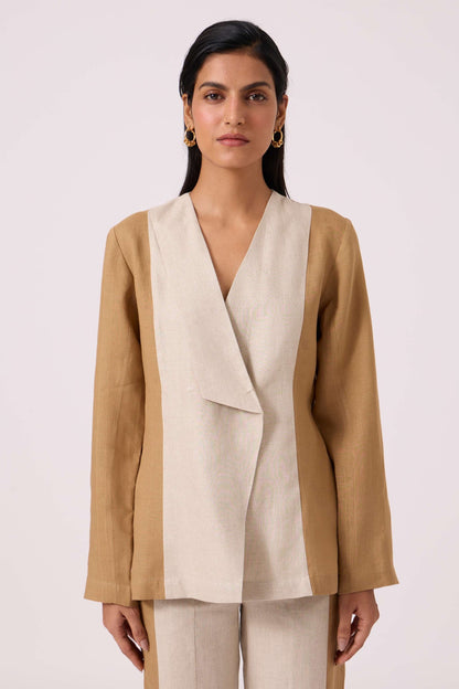 Dimtri Linen Panelled Jacket