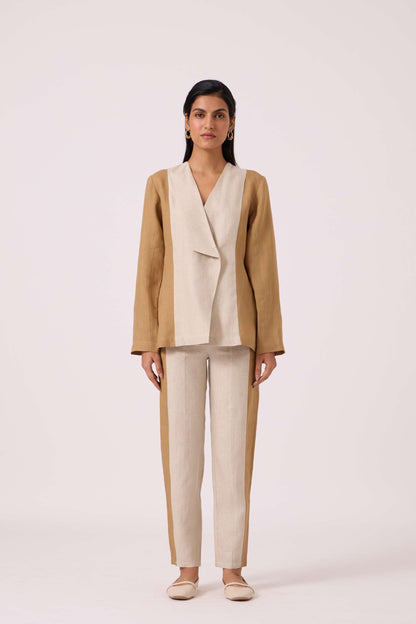 Dimtri Linen Panelled Jacket