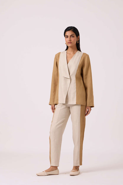 Dimtri Linen Panelled Jacket