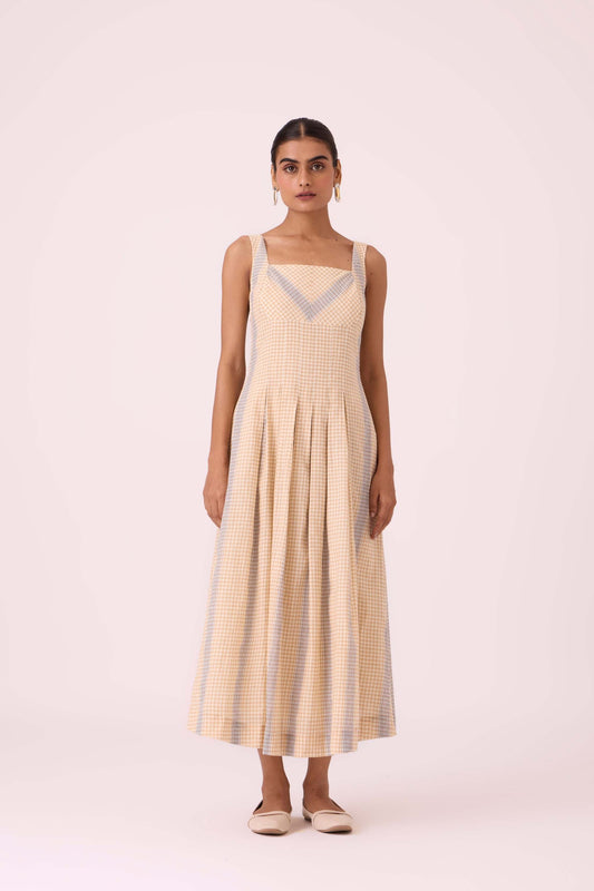 Bosie Beige Handwoven Dress