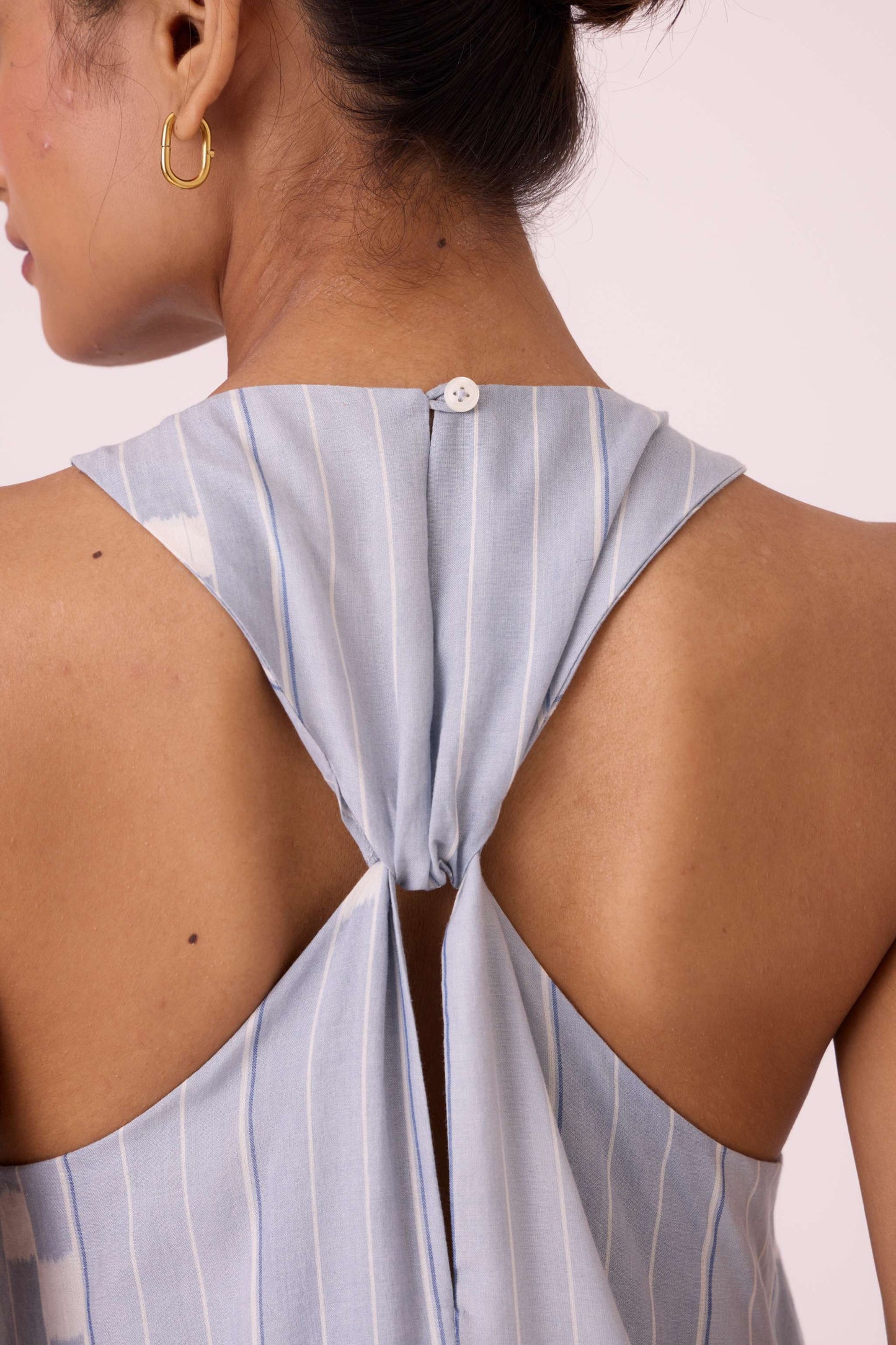 Amaran Blue Ikat Maxi Dress