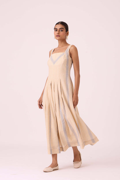 Bosie Beige Handwoven Dress