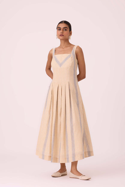 Bosie Beige Handwoven Dress