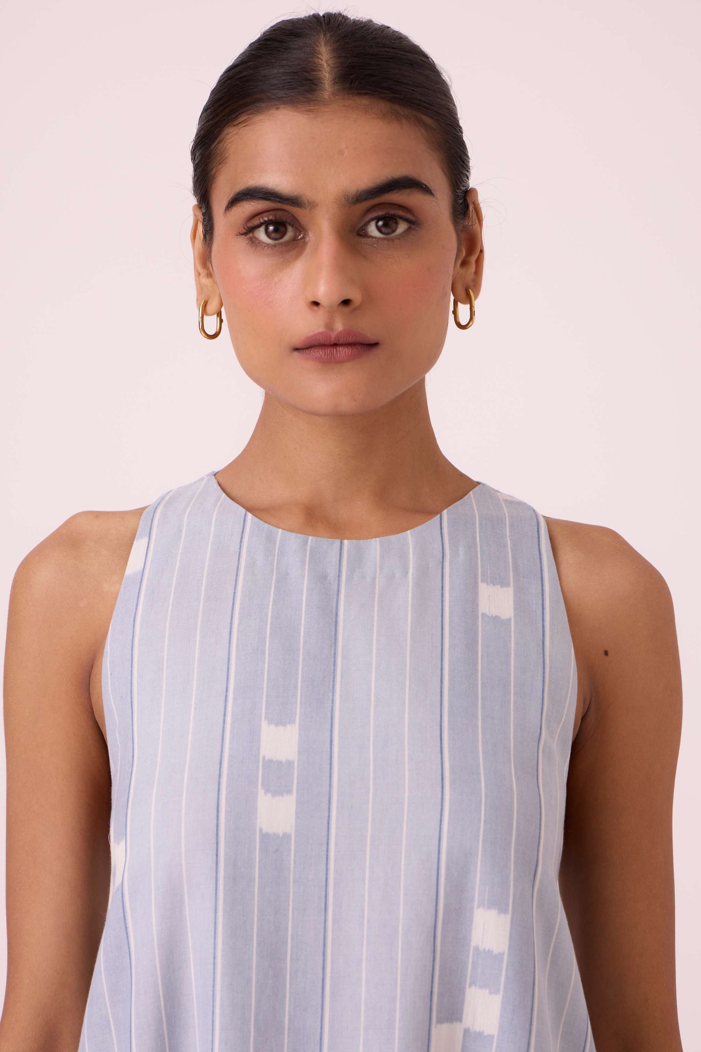 Amaran Blue Ikat Maxi Dress