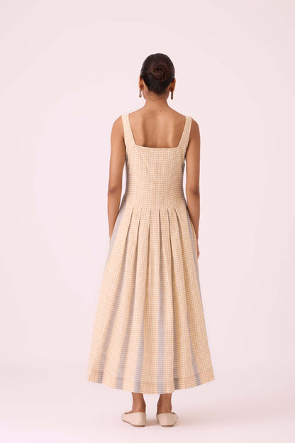 Bosie Beige Handwoven Dress