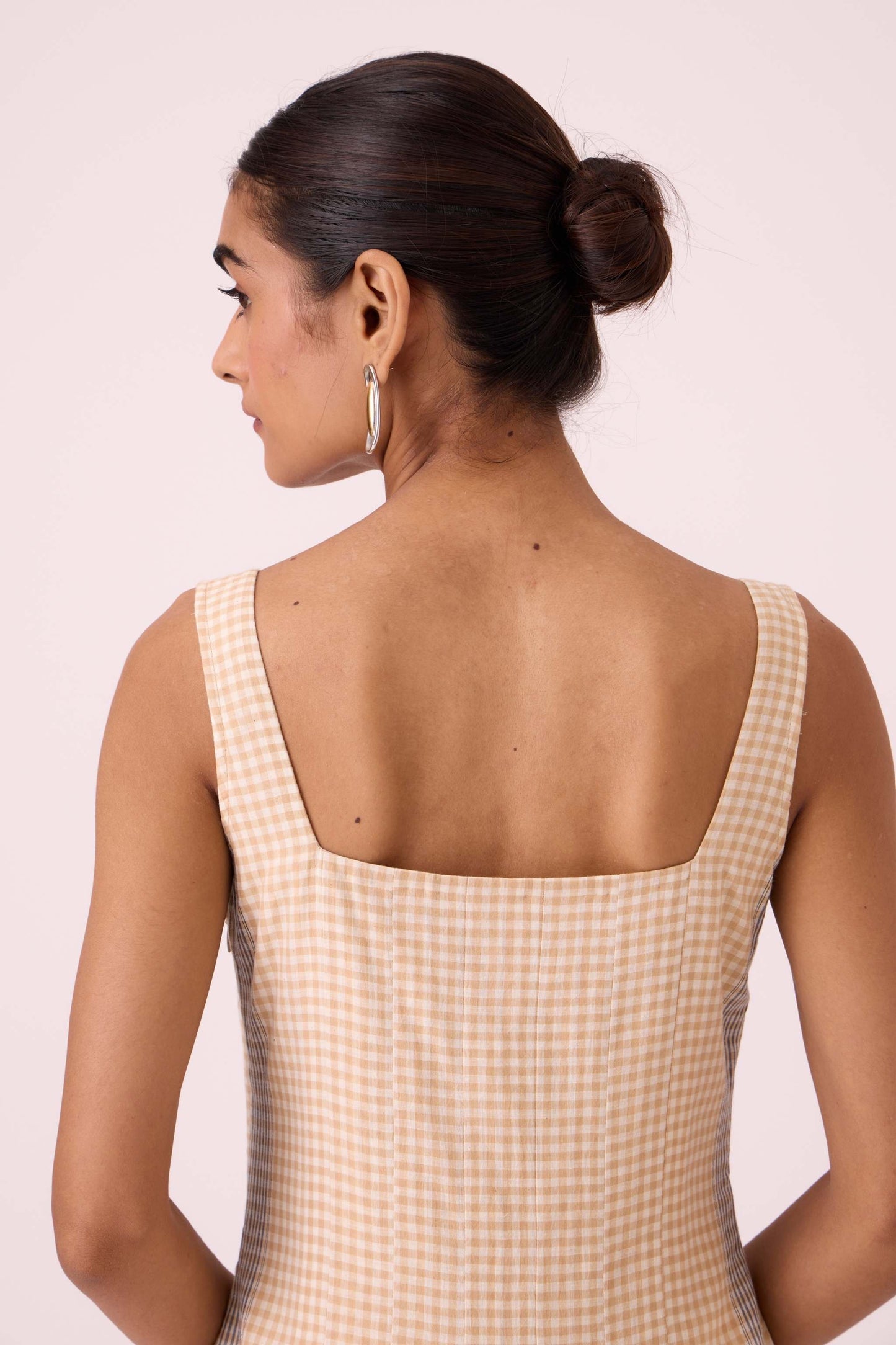 Bosie Beige Handwoven Dress