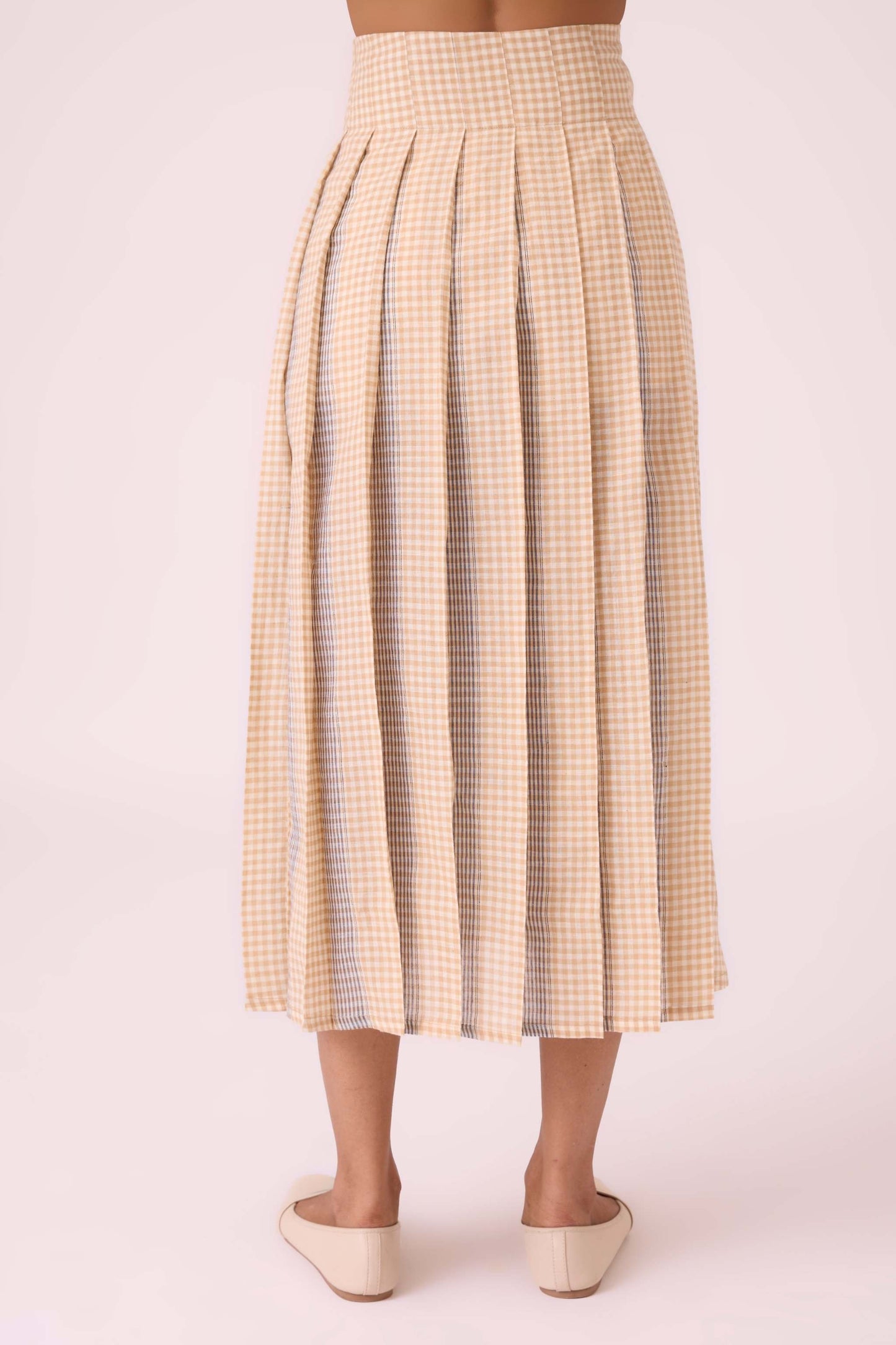 Mikhail Beige Handwoven Skirt