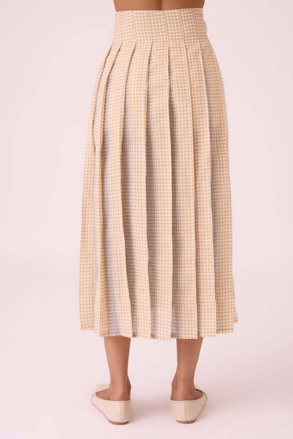 Mikhail Beige Handwoven Skirt