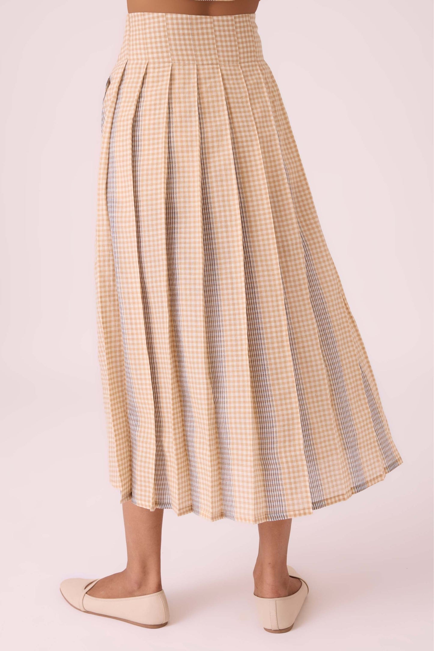 Mikhail Beige Handwoven Skirt
