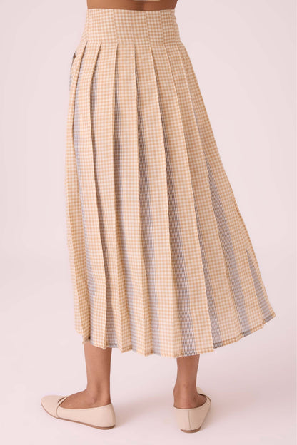 Mikhail Beige Handwoven Skirt