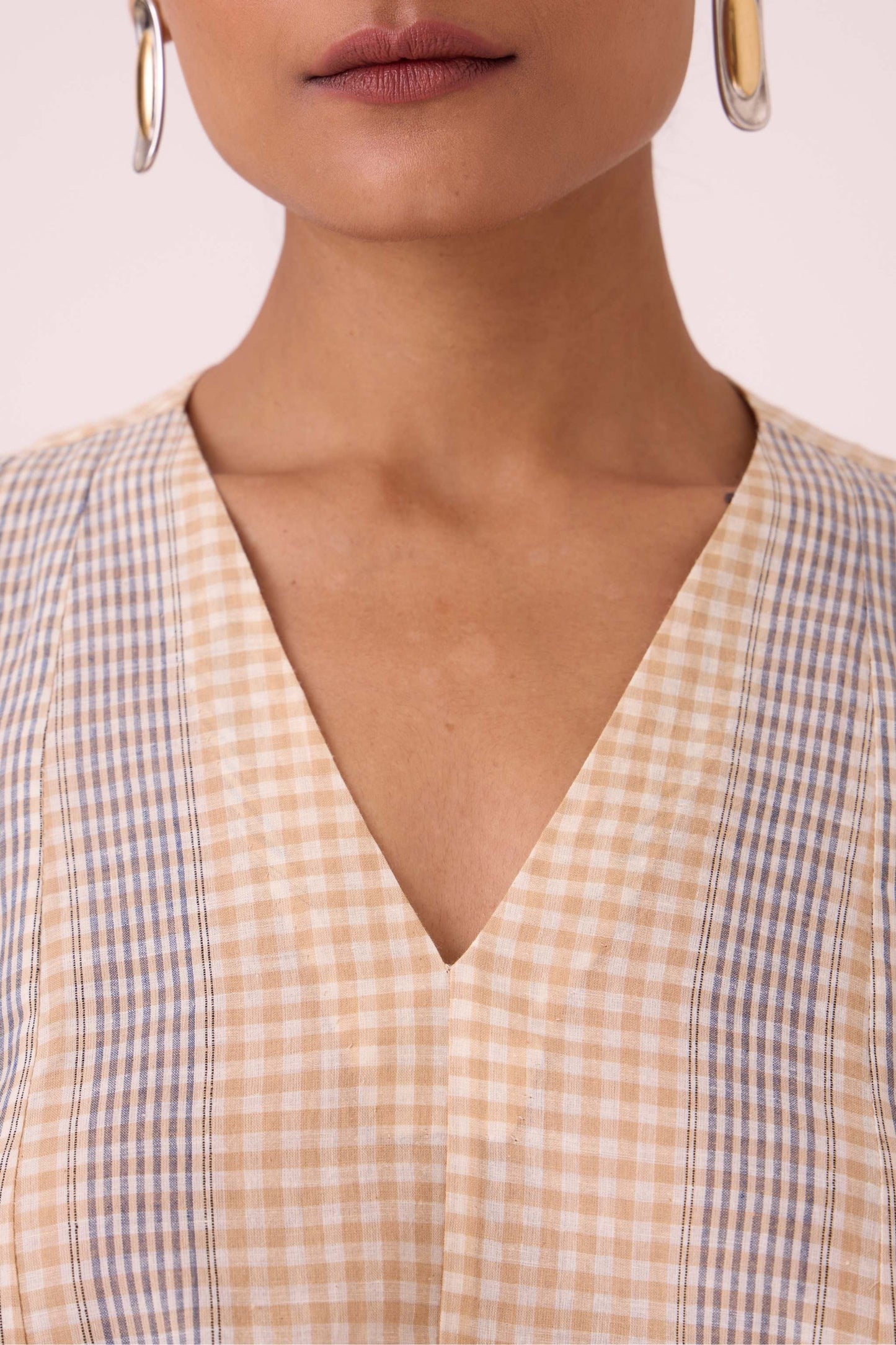 Nastasya Beige Handwoven Top