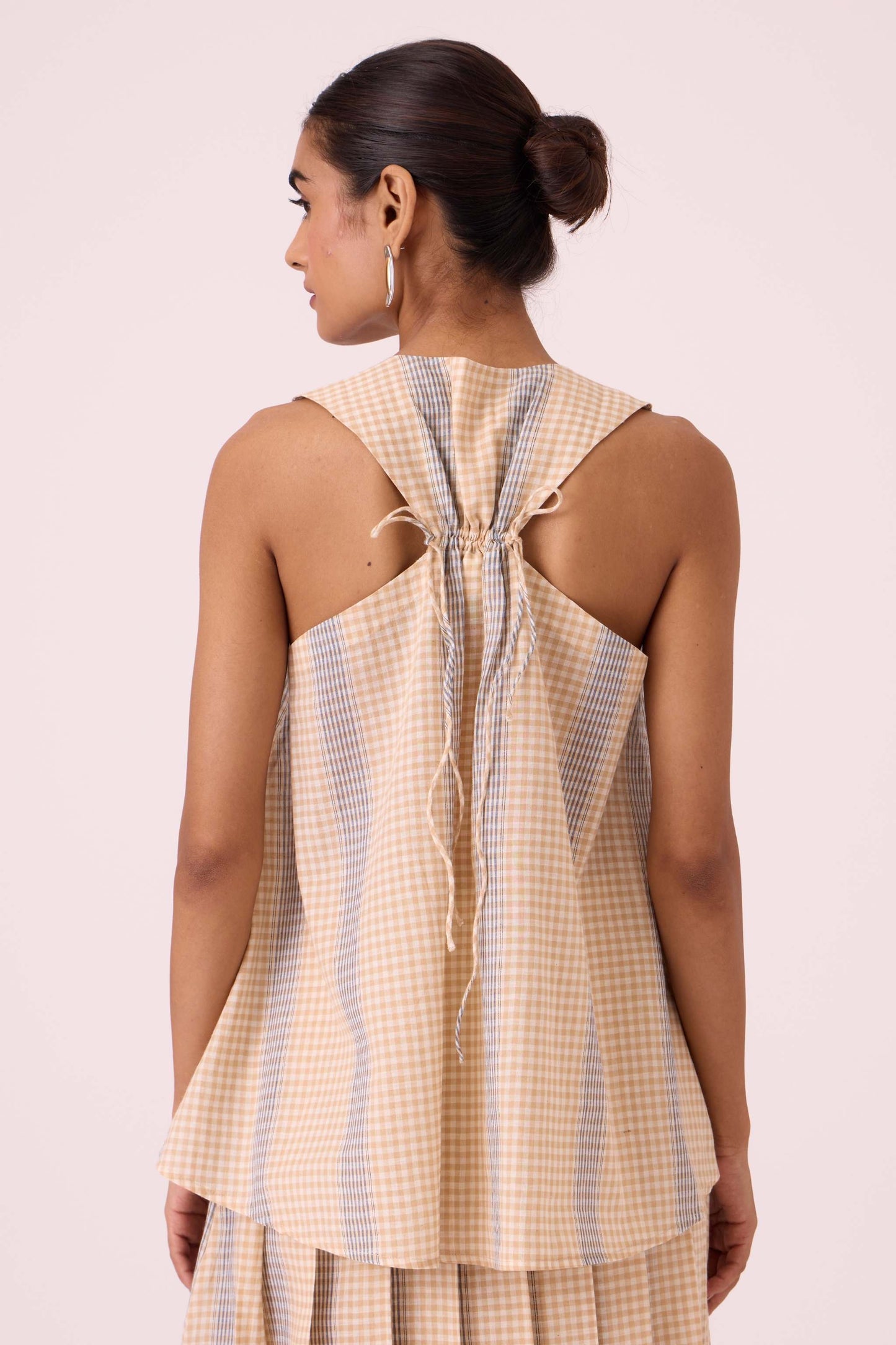 Nastasya Beige Handwoven Top