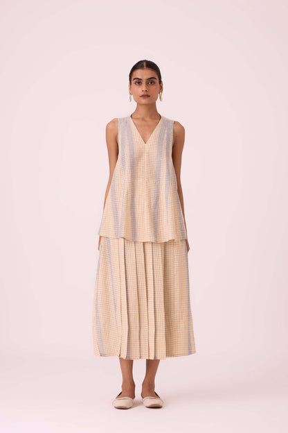 Nastasya Beige Handwoven Top