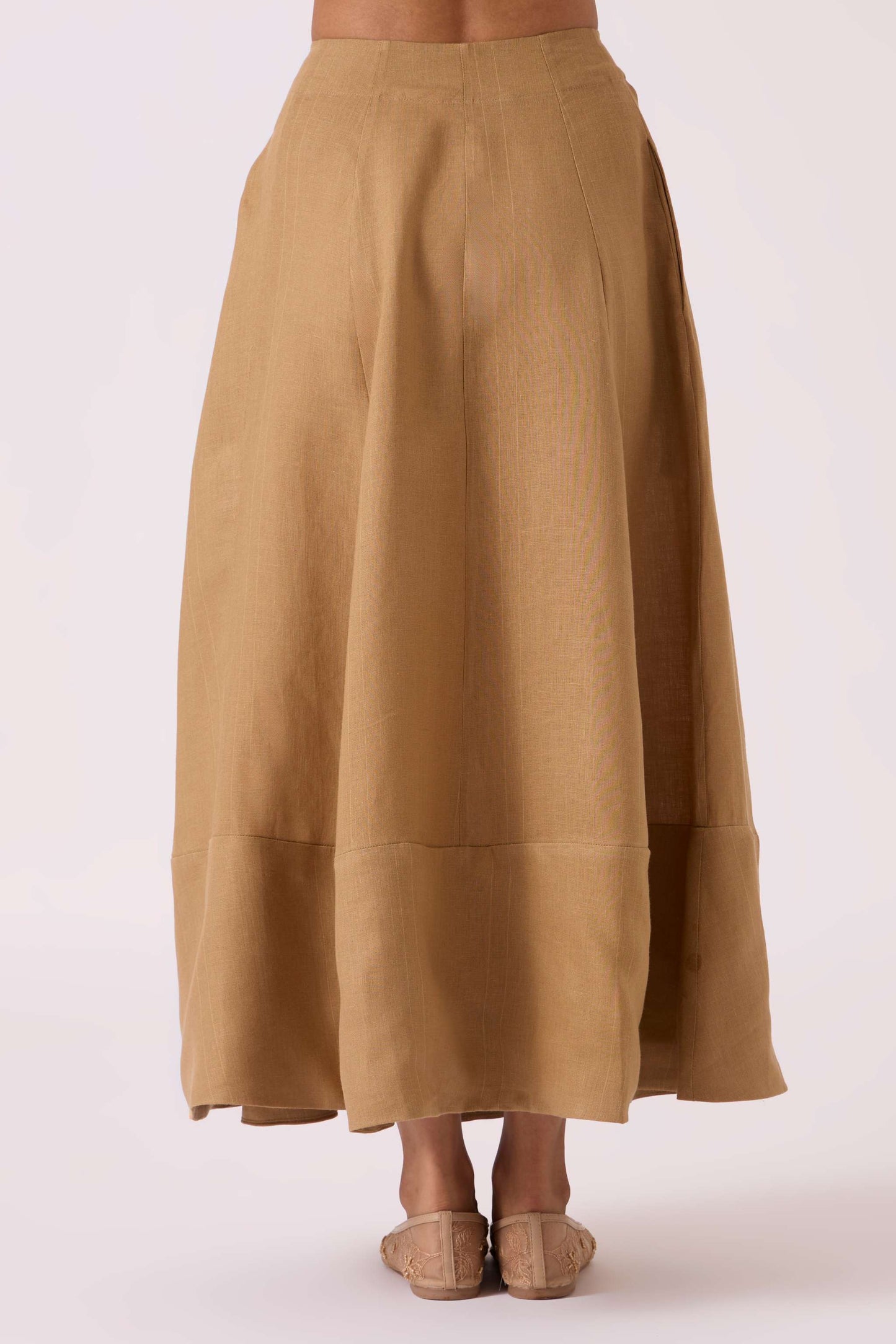 Marner Tan Linen Skirt
