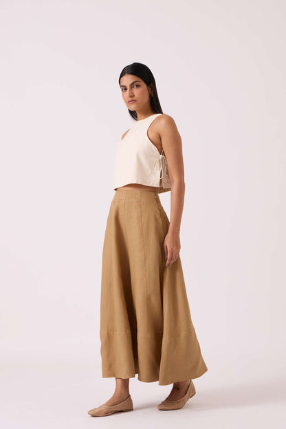 Marner Tan Linen Skirt