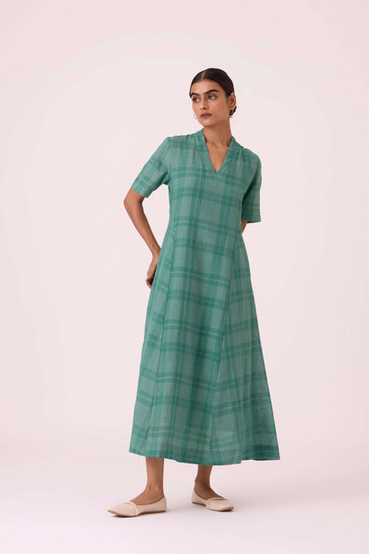 Clover Green Handwoven Dress