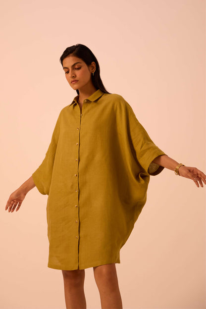Perico Olive Linen Shirt