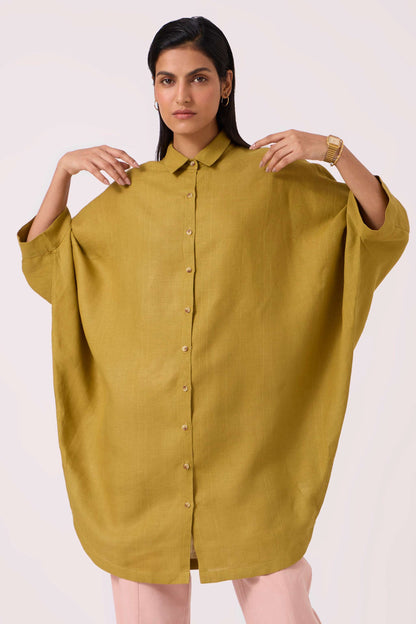 Perico Olive Linen Shirt