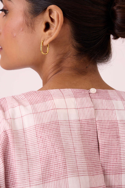 Pine Checkered Handwoven Dress