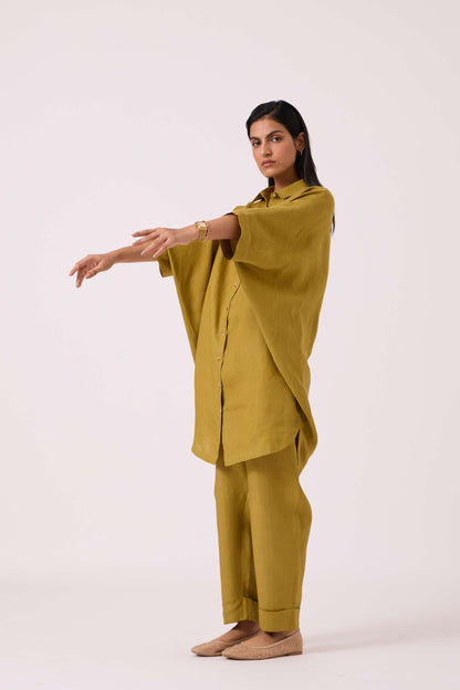 Perico Olive Linen Shirt