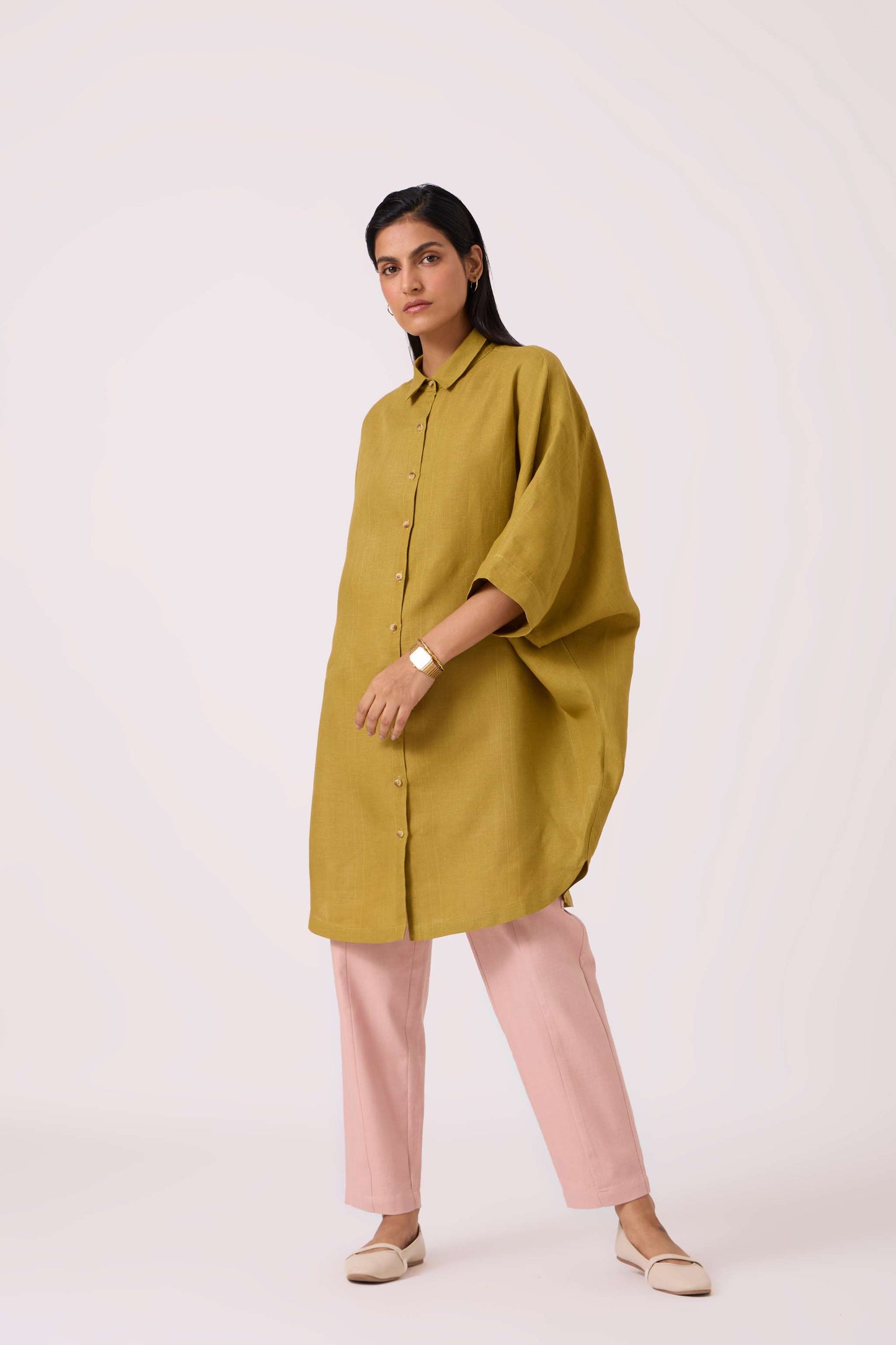 Perico Olive Linen Shirt