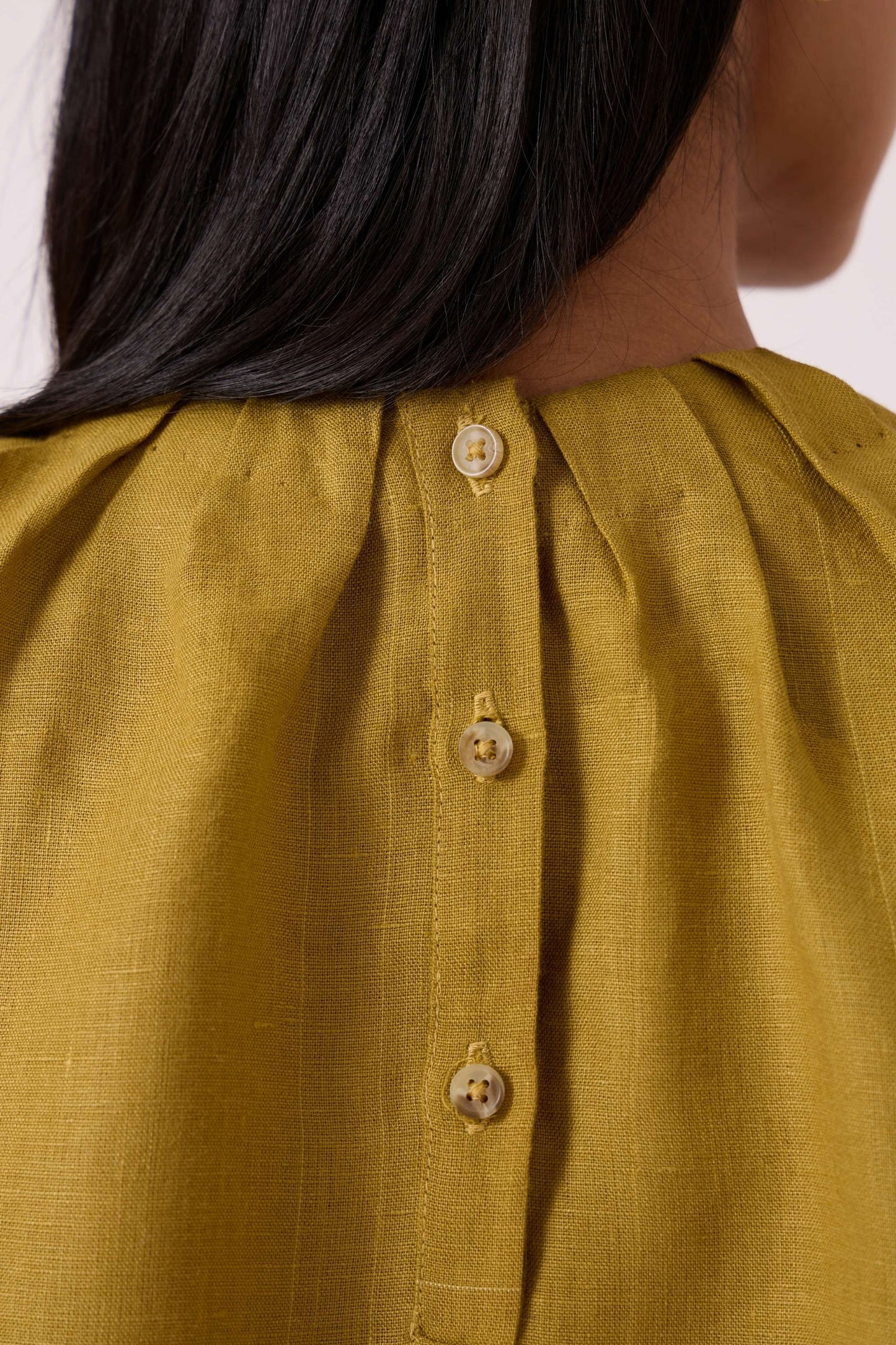 Bourne Olive Linen Top