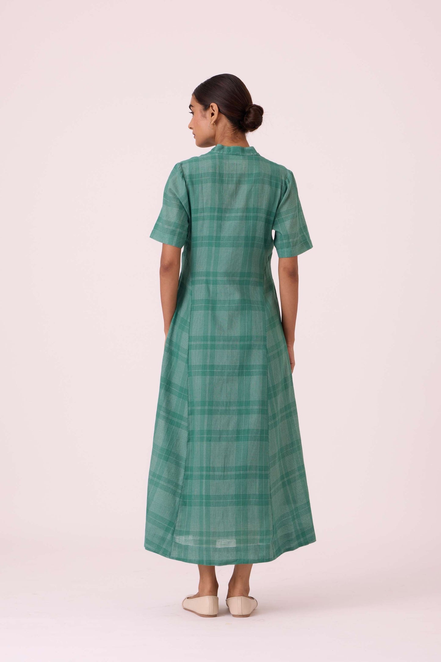 Clover Green Handwoven Dress
