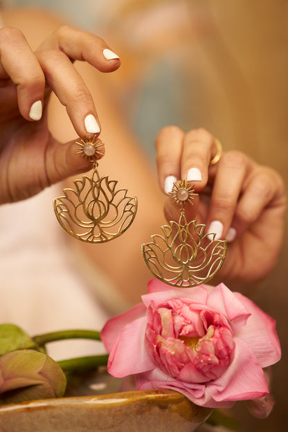 Padma Moonstone Studs